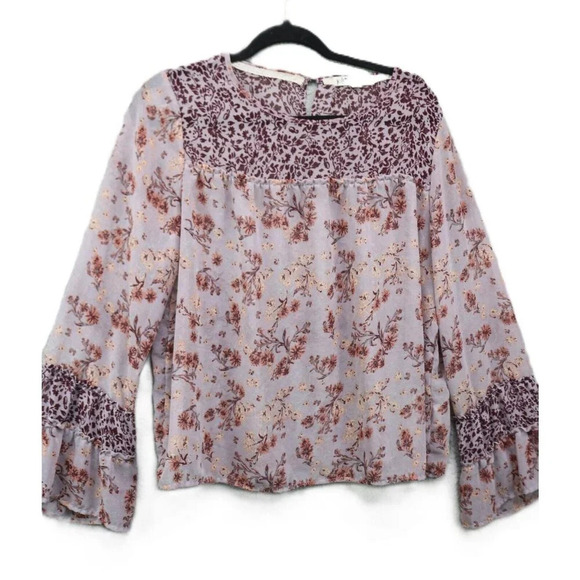 Jolt Long Bell Sleeves Sheer Blouse-Size XL - Picture 1 of 9